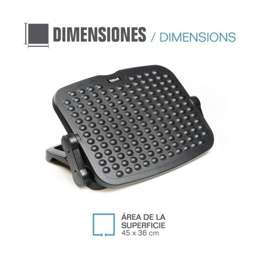 Iggual RP1 Reposapiés Ajustable Confort Negro