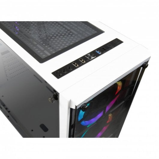 Nfortec Draco V2 Cristal Templado USB 3.0 RGB Blanco