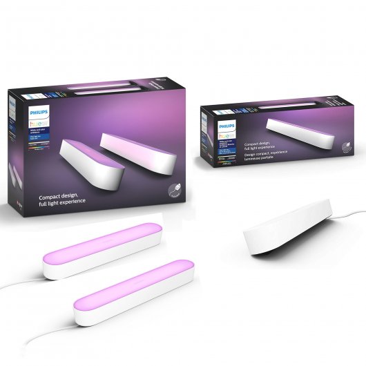 Philips Gaming Starter Kit Pack 2 Barras Hue Play Branco + Extensão Hue Play