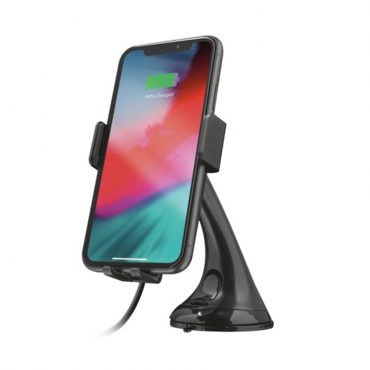 Trust Juvo10 Soporte de Teléfono para Coche con Carga Rápida Inalámbrica Qi