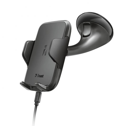 Trust Yudo10 Soporte de Teléfono para Coche con Carga Rápida Inalámbrica Qi