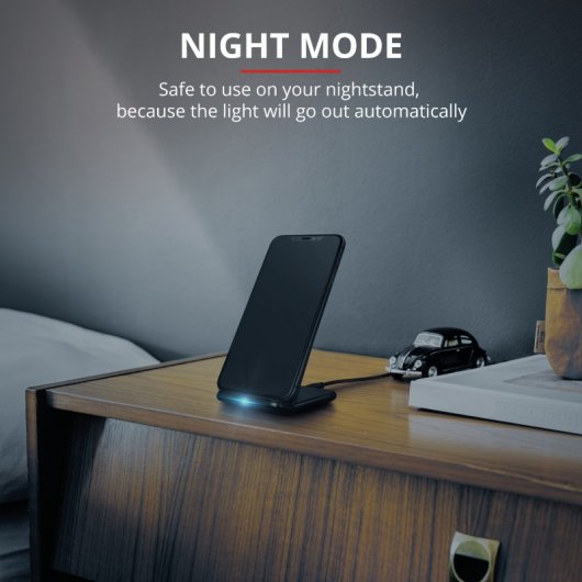 Trust Primo10 Pedestal para Escritorio de Carga Rápida Inalámbrica Qi