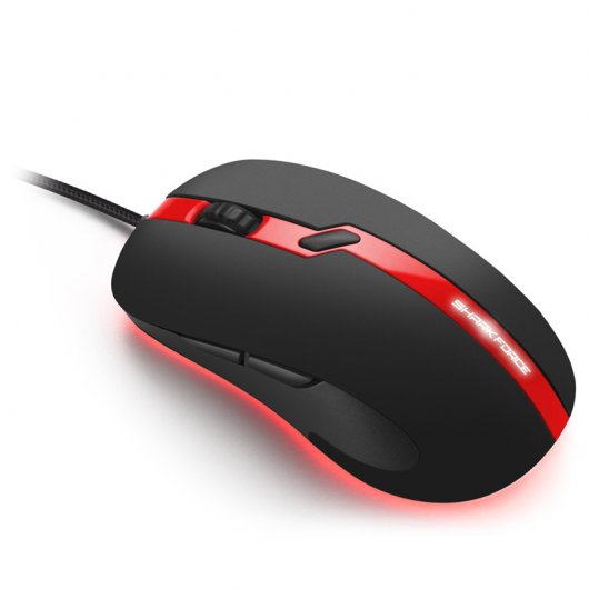 Sharkoon Shark Force Pro Ratón Óptico Gaming 3200DPI Negro/Rojo
