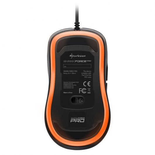 Sharkoon Shark Force Pro Ratón Óptico Gaming 3200DPI Negro/Naranja