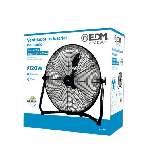 Industrie-Bodenventilator EDM 33936 130W 50cm 3 Stufen Aluminiumflügel