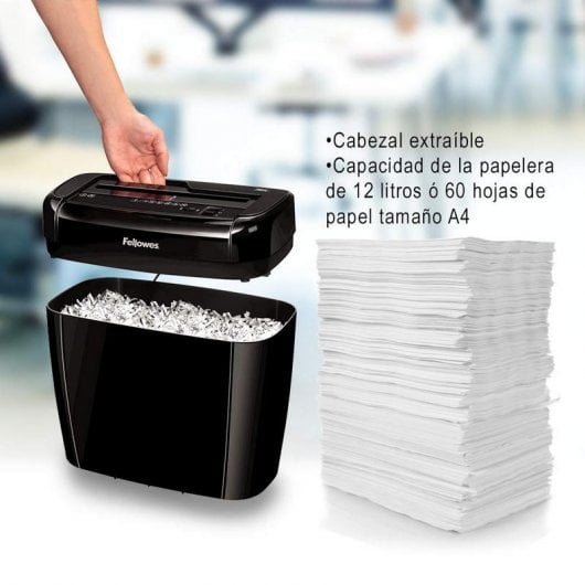 Fellowes Powershred 36C distruggi documenti Triturazione incrociata 23 cm Nero