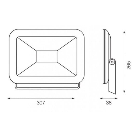 Proyector LED Iglux 951250-F 50W 4000lm Luz Fría IP65 Aluminio