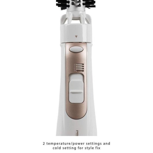 Escova Modeladora ProfiCare HAS 3011 800W 2 Temperaturas Função Frio 2 Acessórios Branco Champanhe