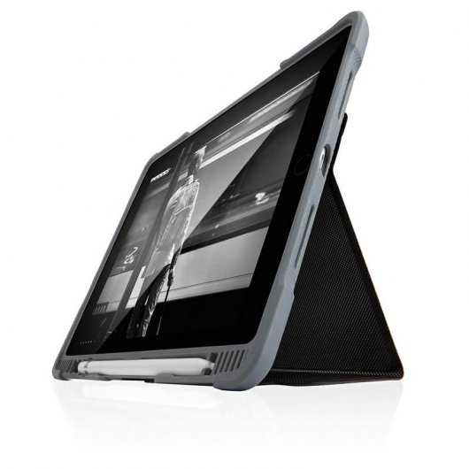 Apple iPad 2018 Wifi 128GB Plata + STM Dux Plus Funda con Hueco para Pencil Negra para iPad 2018