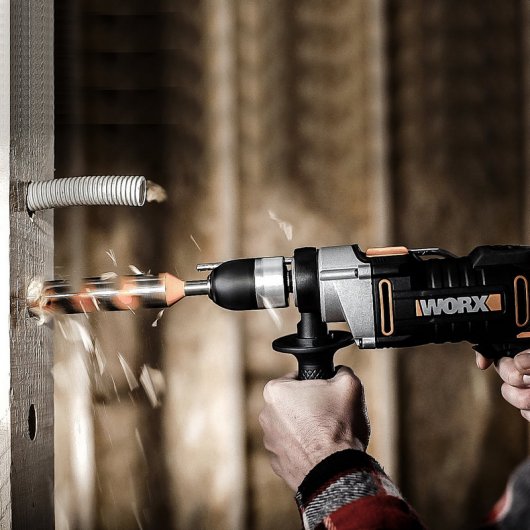 Worx WX318 Taladro Percutor 810W + Brocas + Maletín
