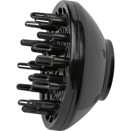 Secador de Cabelo Profissional Iónico AEG HTD 5595 2200W 3 Temperaturas 2 Velocidades com Difusor Preto Prata