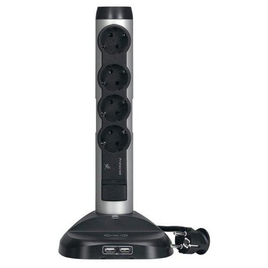 Legrand Regleta Vertical con Cargador Qi 4xSchuko 2xUSB