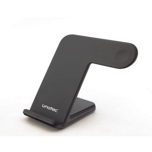 Unotec QX Cargador de Inducción Negro para iPhone/Apple Watch
