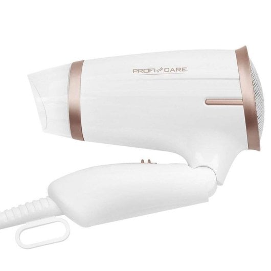 Klappbarer Reise Föhn ProfiCare HT 3009 1400W 2 Temperaturstufen 2 Geschwindigkeiten Weiß