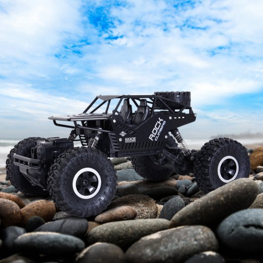 Aosom RC Crawler Carro Telecomandado Todo-o-Terreno Preto