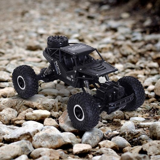 Aosom RC Crawler Carro Telecomandado Todo-o-Terreno Preto