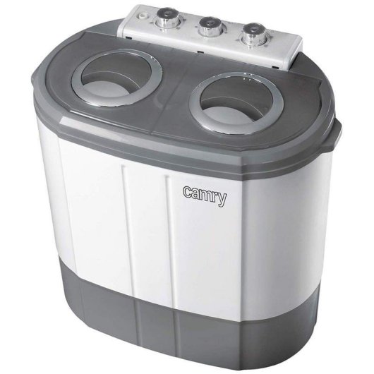 Lave-linge Camry CR8052 Top 3kg 450W Classe A Blanc/Gris Portable