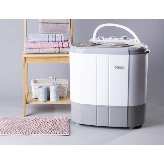 Lave-linge Camry CR8052 Top 3kg 450W Classe A Blanc/Gris Portable