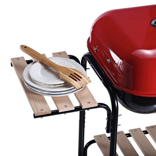 Outsunny Barbacoa Portátil Multifuncional de Carbón
