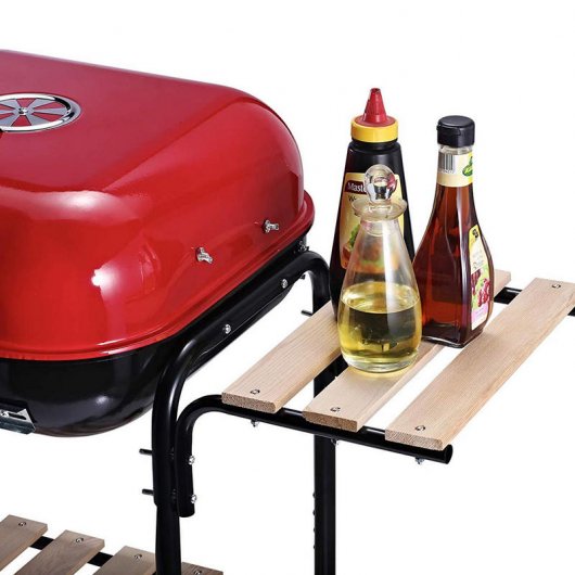 Outsunny Barbacoa Portátil Multifuncional de Carbón