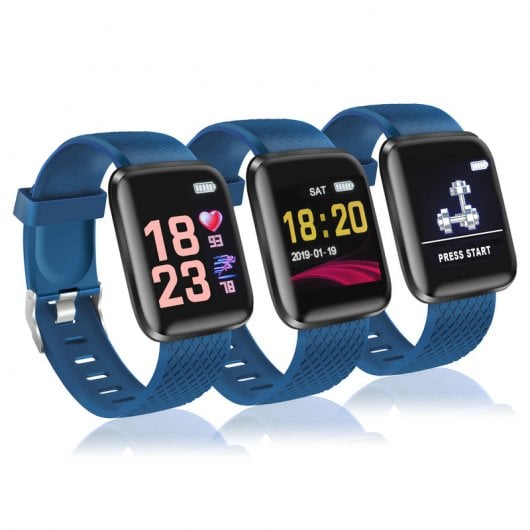 Fierro Sporty Reloj Smartwatch Curvo Azul