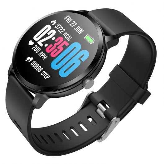 Fierro Round Beng IP67 Reloj Smartwatch Negro