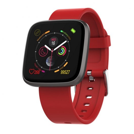 Fierro Campus IP67 Reloj Smartwatch Deportivo Negro/Rojo