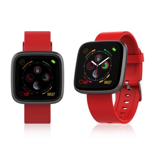 Fierro Campus IP67 Reloj Smartwatch Deportivo Negro/Rojo