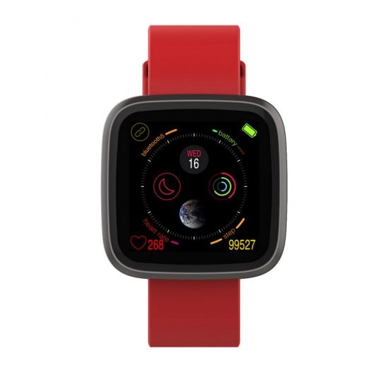 Fierro Campus IP67 Reloj Smartwatch Deportivo Negro/Rojo
