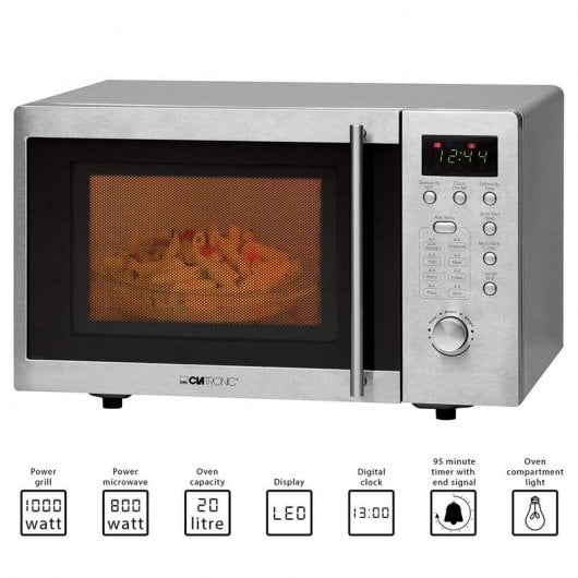 Clatronic MWG 778 U Mikrowelle Arbeitsplatte Grill-Mikrowelle 20 l 800 W Weiß