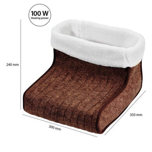 AEG FW 5645 Calienta Pies Eléctrico 100W Blanco/Marrón