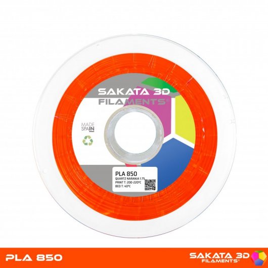 Sakata 3D Bobina de Filamento PLA 850 1.75 mm Fluor Naranja 1Kg