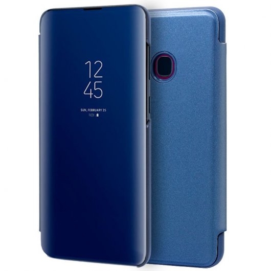 Cool Funda Flip Cover Clear View Azul para Samsung Galaxy A40