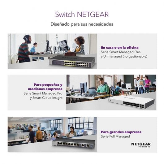 Netgear GS308P-100PES Switch No Administrado 8 Puertos L3 Gigabit Ethernet PoE