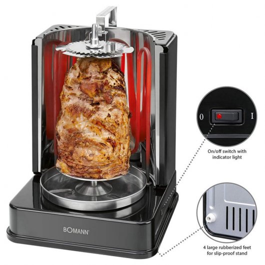 Grill à kebab vertical Bomann DVG 3006 CB 1400W