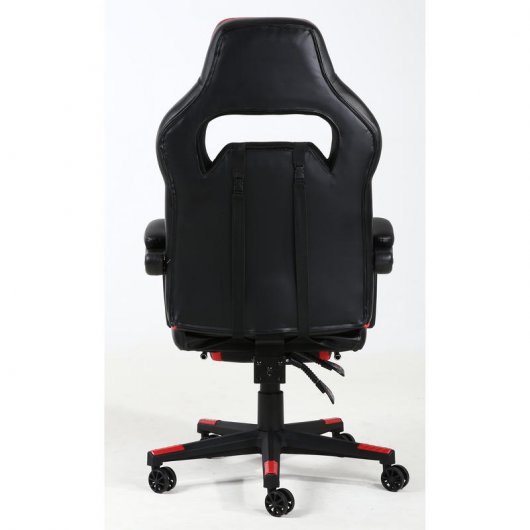 F36-2 Silla Gaming con Reposapiés Roja/Negra