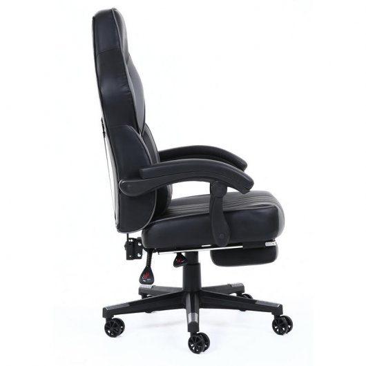 F36-2 Silla Gaming con Reposapiés Gris/Negra
