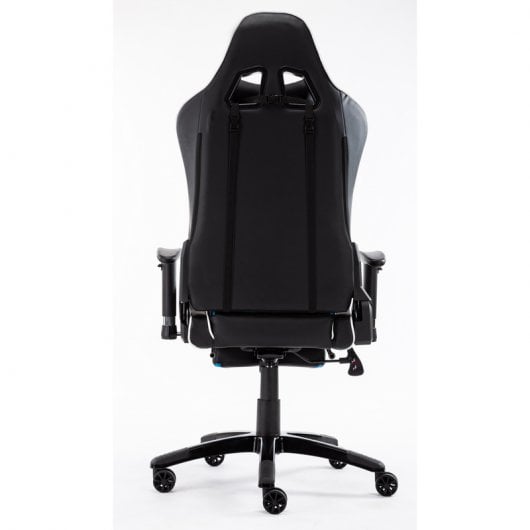 F004 Cadeira Gaming com Apoio para Pés Azul/Preta