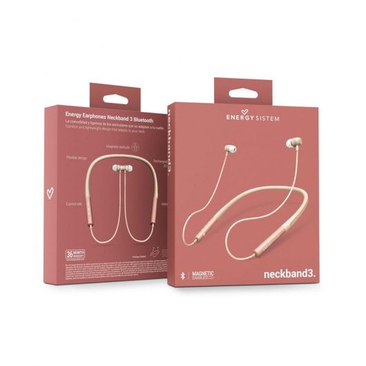 Energy Sistem Neckband 3 Auriculares Desportivos Rosa Dourado