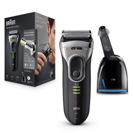 Braun Series 3 ProSkin 3090cc Afeitadora Negra + Base + Funda