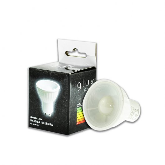 Iglux Bombilla Dicroica LED 8W GU10 Luz Neutra