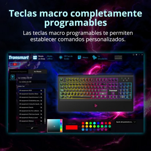 Tronsmart TK09R Teclado Mecánico Gaming RGB Switch Blue