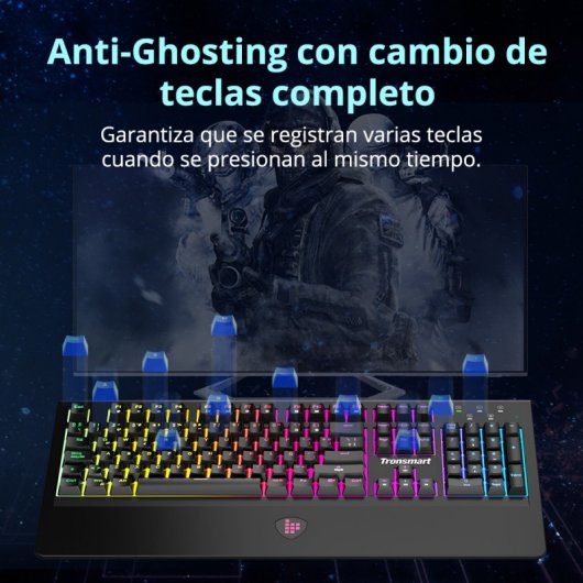 Tronsmart TK09R Teclado Mecánico Gaming RGB Switch Blue