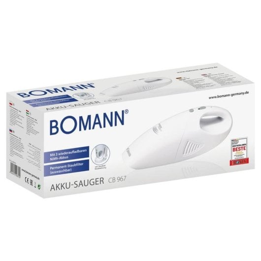Aspirateur à Main Bomann CB 967 5,5V Blanc Filtre Lavable Compact
