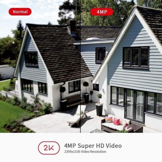 Câmera de vigilância Foscam G4EP 2K Visão Noturna Externa Áudio Bidirecional