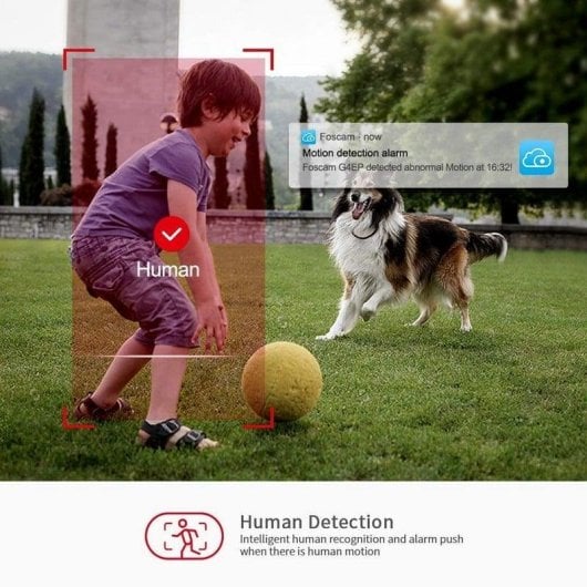 Câmera de vigilância Foscam G4EP 2K Visão Noturna Externa Áudio Bidirecional