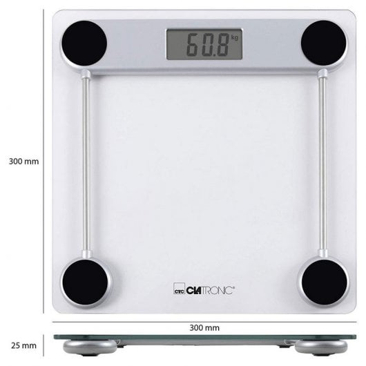 Clatronic PW 3368 Báscula de Baño Cristal