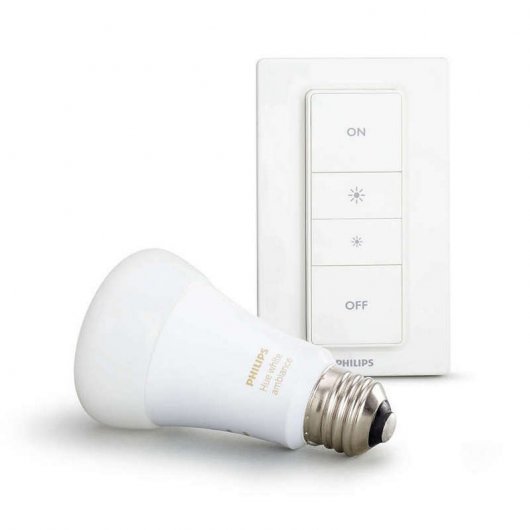 Philips Hue Starter Kit 2 Bombillas Inteligentes Hue White Ambiance LED E27 + Mando