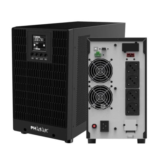 Sai Phasak 3000VA Batteria Piombo-Calcio 15min LCD Doppia Conversione