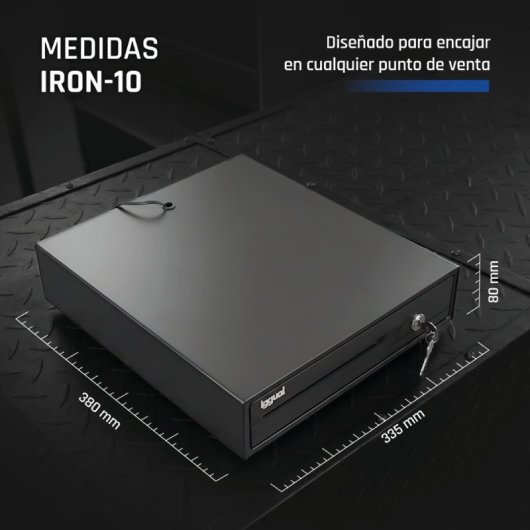 Iggual IRON-10 Tiroir-caisse 38cm 4+6